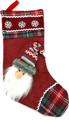 Produktbild von Nikolausstiefel Nikolausstrumpf rot Elch Schneemann Nikolaus Weihnachten Typ481 Weihnachtsmann 45 cm