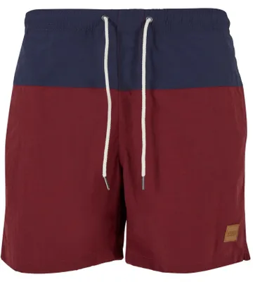 Produktbild von Urban Classics Herren Block Swim Shorts – Badeshorts mit Kordelzug & Taschen, sc