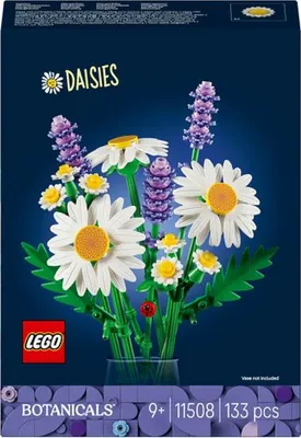 Image de LEGO Botanicals Marguerites, Set de Bouquet Artificiel, Fleurs Colorées, Dès 9 ans, Incluant Coccinelle