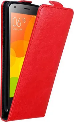 Produktbild von Cadorabo Hülle für Xiaomi Mi 2 Schutz Hülle in Rot Flip Etui Handyhülle Case Cover
