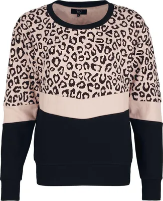 Produktbild von RED by EMP Damen schwarz-rosa Sweatshirt mit Leo Print XXL