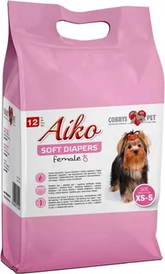 Obrázok produktu pre Plienky pre psov Aiko Soft Plienky 20x28cm 12ks