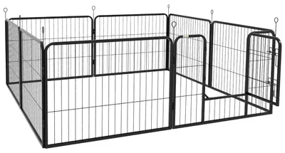 Zdjęcie produktu dla Wybieg Dla Szczeniąt Wybieg Dla Szczeniąt Z 8 Panelami Zagroda Zewnętrzna Kojec Kojec Ogrodzenie Dla Szczeniąt Z Drzwiami 60 X 80 Cm
