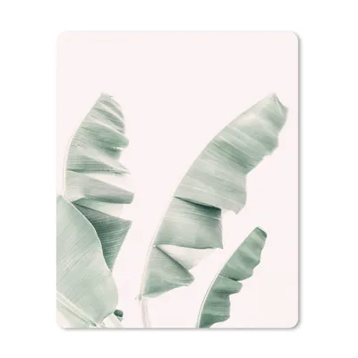 Produktbild von MuchoWow® Mauspad Mousepad Pflanze - Grün - Natur - Weiß 30x40 cm - Mousepads - Maus Mat - Pad - Mausunterlage - Mausmatten
