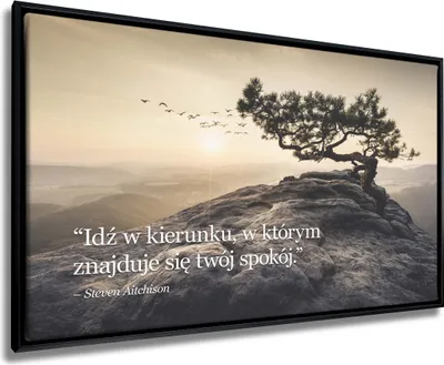Obrázok produktu pre Motivačný obraz v čiernom ráme pre obývaciu izbu Obraz na plátne s citátom