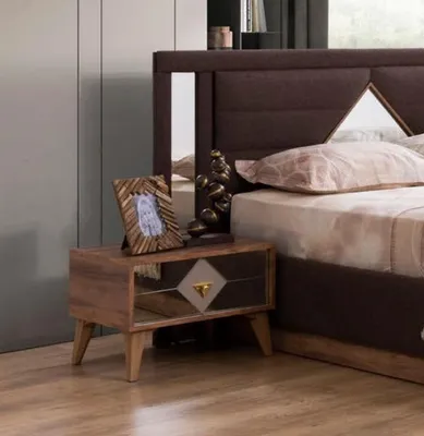 Immagine prodotto di Letto Camera da letto Design Mobili Letti 2 comodini 4 pezzi Armadio