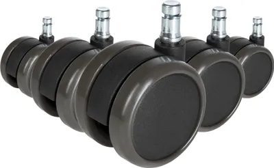 Obrázok produktu pre hjh KOLIESKA PRE KANCELÁRSKE KANCELÁRSKE STOLY 5x ROLO FREE 11mm/65mm náhradné kolieska pre kancelárske stoličky na parkety, laminátové podlahy, dlaždice alebo kamenné podlahy