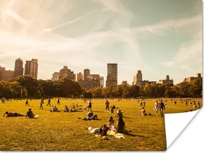 Produktbild von MuchoWow® Poster New York - Central Park - Skyline 120x90 cm - Wandbild