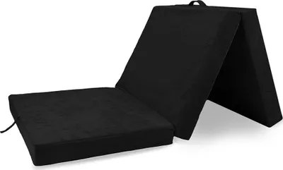 Obrázok produktu pre Skladací matrac skladací matrac pre hostí cestovný matrac 195x80 cm čierny