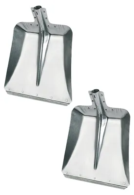 2 Stück Aluminium-Schaufel 36 cm breit Gr. 9 ohne Stiel Stoßkante