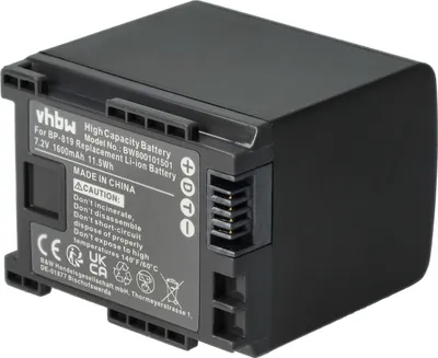 Produktbild von vhbw Akku kompatibel mit Canon Legria XA10, HG20, S100, HG21 Videokamera Camcorder (1600 mAh, 7,2 V, Li-Ion) + Infochip