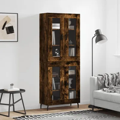 Obrázek produktu pro vidaXL Highboard kouřový dub 69,5x34x180 cm výrobek ze dřeva