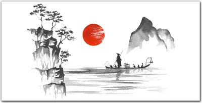 Produktbild von Coloray Bild aus Leinwand 120x60 Leinwand Dekoration - Japan traditionelle Malerei