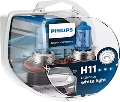 Produktbild von Philips Diamond Vision 5000K H11 Auto-Scheinwerfer-Birnen (Twin Pack von Birnen), Weiß