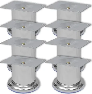 Produktbild von Runde Sofabeine 8 Stk. Chrom 60 mm