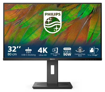 Produktbild von Philips 3000 series 32B1U3900/00, 80 cm (31.5"), 3840 x 2160 Pixel, 4K Ultra HD, LCD, 4 ms, Schwarz