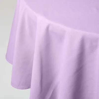 Image de HOMESCAPES Nappe lilas ronde 178 cm, 100% coton