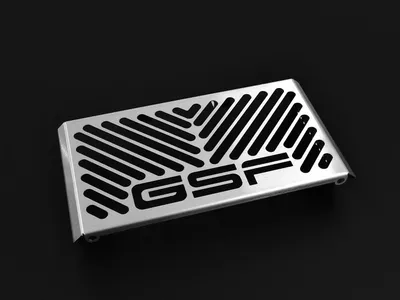 Immagine prodotto di Copriradiatore ZIEGER compatibile con Suzuki GSF 600 Bandit | GSF 650 Bandit Design Logo argento