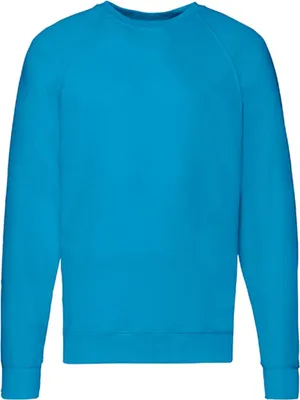Produktbild von Fruit of the Loom 62-138-0 | Herren Lightweight Raglan Sweat / Belcoro® Garn - Farbe: Azure Blue - Größe: S