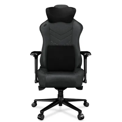 Zdjęcie produktu dla Krzesło biurowe Yumisu 2053 Black, czarne, tapicerka materiałowa, udźwig 150kg, fotel gamingowy czarny, podłokietniki 4D