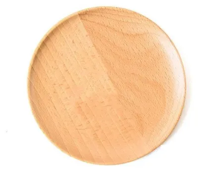 Image de Solidchoice - Assiette ronde en bois pour fruits, idéale pour les desserts