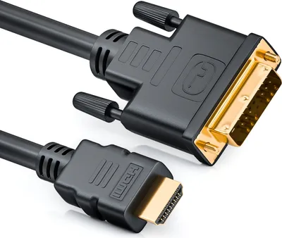 Produktbild von deleyCON 2m HDMI zu DVI Kabel DVI-D DVI-I High Speed 3D Ready Adapterkabel 1080p FULL HD HDTV 3D Beamer Laptop Monitor TV PS 4 One 360 – Schwarz