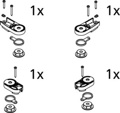 Produktbild von Kermi 2533998 EBAT021 Set Lager oben