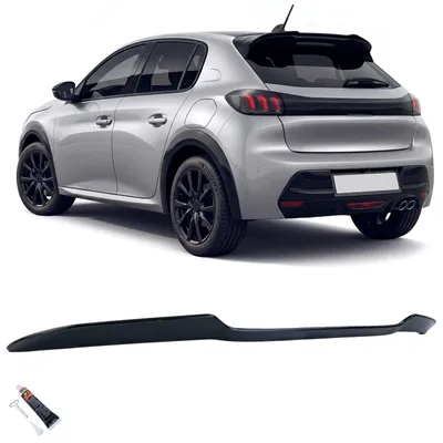 Dachspoiler Heckspoiler Spoiler Schwarz Glanz für Peugeot 208 II 2019-2023 – Produktansicht