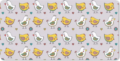 Produktbild von MuchoWow® Mauspad Mousepad Muster - Vogel - Huhn 60x30 cm - Mousepads - Maus Mat - Pad - Mausunterlage - Nachhaltig
