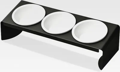 Produktbild von 3 in 1 Katzennapf Erhöht Set Keramik Futternapf mit Metall Ständer 15° Gekippte Futterstation Pet Fressnapf Katzennäpfe Hundenapf Wassernapf