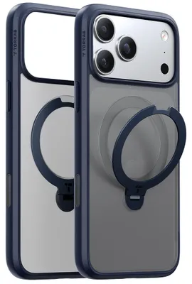 Zdjęcie produktu dla Torras Ostand Spin MagSafe Etui na iPhone 17 Pro Max - ciemnoniebieskie