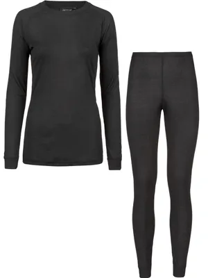 Zdjęcie produktu dla Zestaw bielizny funkcyjnej WHISTLER Oppdal z koszulką z długim rękawem i legginsami 1001A BlackA 42