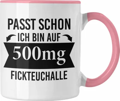 Produktbild von Trendation - Lustiger Spruch Tasse Büro Kollege Kollegin Geschenk Kaffetasse Sprüche Geschenkidee Arbeitskollege (Rosa)