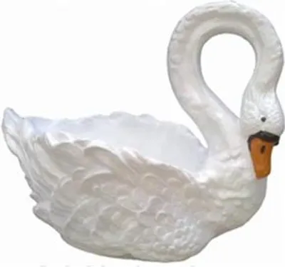 Immagine prodotto di Cigno decorativo Statua da giardino Statue 54 cm Figura a grandezza naturale Plastica
