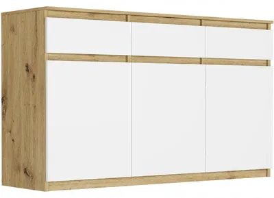 Zdjęcie produktu dla Komoda 120Cm Szafka 3 Szuflady S-3 Artisan Mix