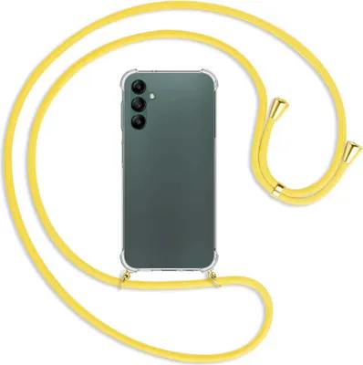 Produktbild von Handykette Backcover-Schutzhülle mit Band (Metall goldfarben) für Samsung Galaxy A14 5G - gelb