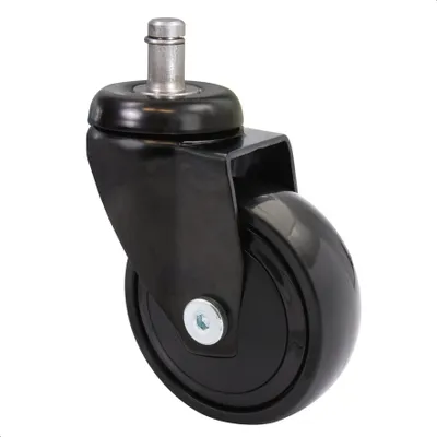 Produktbild von WAGNER 360° Design-Lenkrolle 3C - Ø 75 mm, soft, Kugellager, Steckstift 11x22 mm, Tragkraft 75 kg, schwarz - 01227761