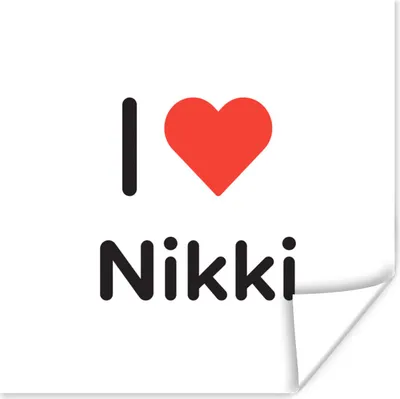 Produktbild von MuchoWow® Poster Ich liebe - Nikki - Mädchen 50x50 cm - Wohnzimmerdekoration