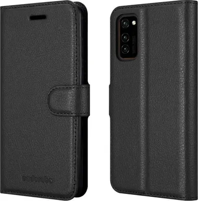 Produktbild von Cadorabo Hülle für Honor View 30 Schutz Hülle in Schwarz Handyhülle Etui Case Cover Magnetverschluss