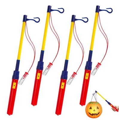 4 LED-Laternenstäbe 30 cm warmweiß für Halloween