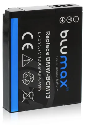 Produktbild von 2x Blumax Akku | für Panasonic DMW-BCM13PP Digitalkamera | Kapazität 1200mAh |Spannung 3,6Volt | Video- und Kamerazubehör