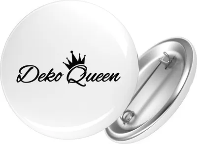 Produktbild von Huuraa Button Deko Queen Krone 25mm rund mit Sicherheitsnadel Ansteckbutton Geschenkidee
