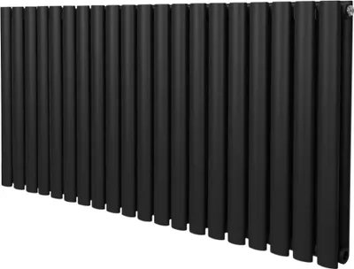 Produktbild von Oval Röhrenheizkörper - 600mm x 1200mm - Schwarz