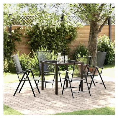 Produktbild von 4-teiliges Gartenmöbel-Set aus Anthrazitstahl für Terrasse und Garten