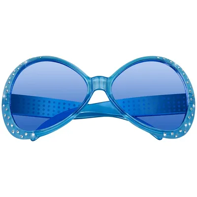 Produktbild von Blaue Glamour Brille mit Strass