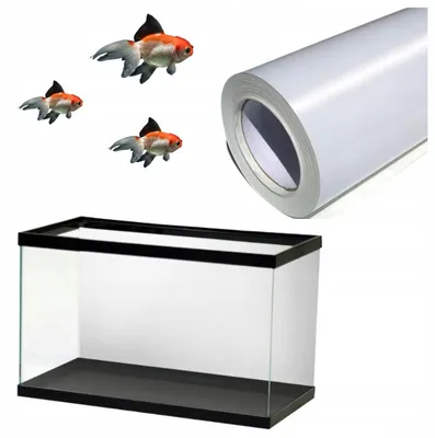 Produktbild von Aquarium Hintergrund Selbstklebende Folie Weiß, zuschneidbar 60 x 50 cm, wasserfest, für Aquarien, einfache Montage