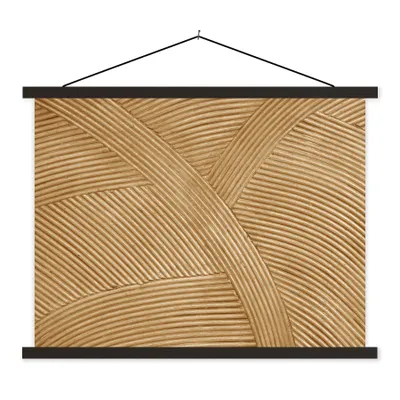 Produktbild von MuchoWow® Textilposter Struktur - Natur - Kunst - Rattan 150x113 cm mit schwarzem Rahmen - Wohnzimmer