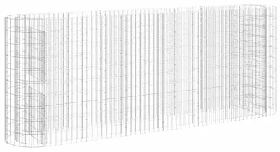 Obrázek produktu pro vidaXL Gabionové zvýšené lůžko z pozinkovaného železa 260x50x100 cm