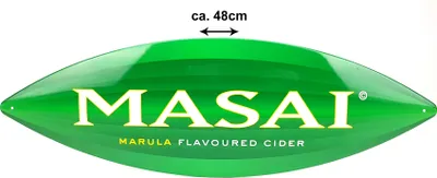 Produktbild von Masai Blechschild Werbeschild Glas Bier Tafel