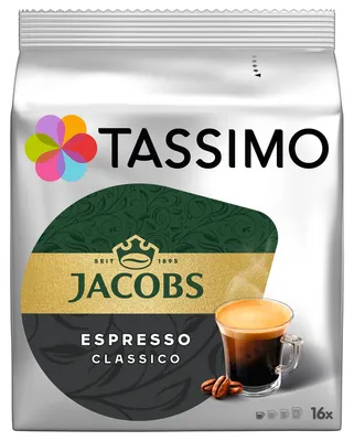 Produktbild von Tassimo Jacobs Espresso Röstkaffee Classic gemahlen in Kapseln 118g